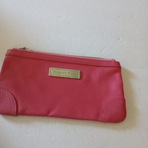 Vineyard Vines Pink Leather Wristlet